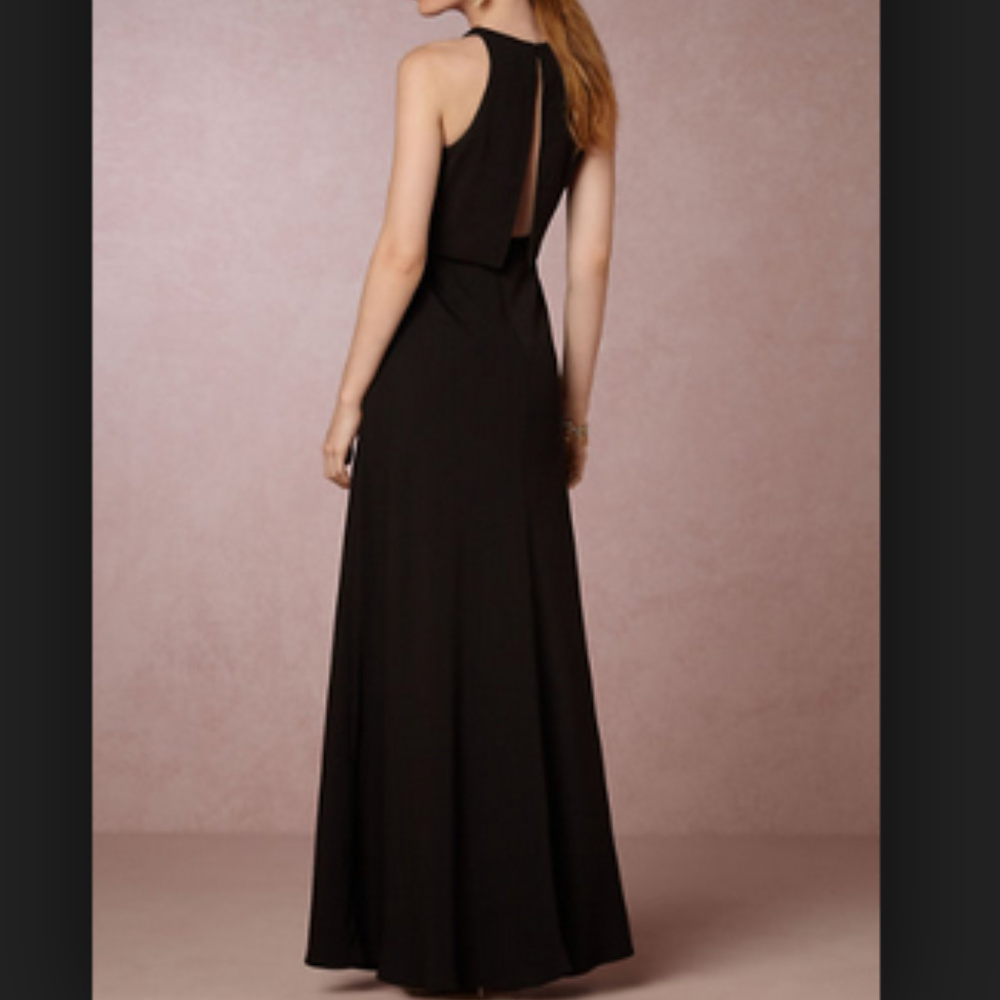 BHLDN Jill Stuart Black maxi dress Bridesmaid NWT - Picture 1 of 7